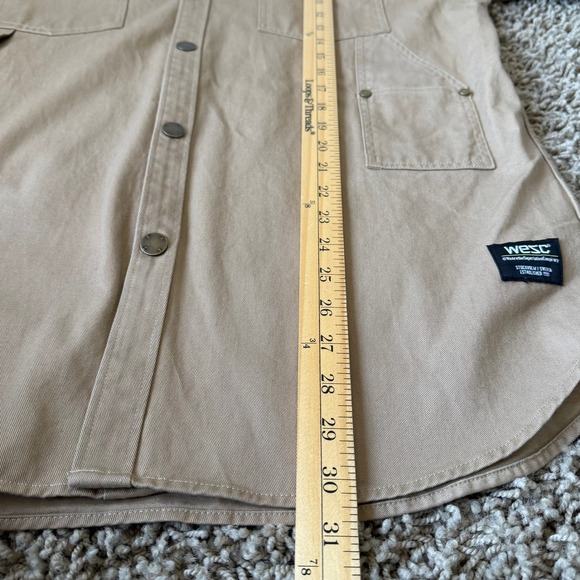 WESC Mens's Carpenter Style Workshirt Overshirt Sz M Twill Long Sleeve Cotton - Picture 7 of 9